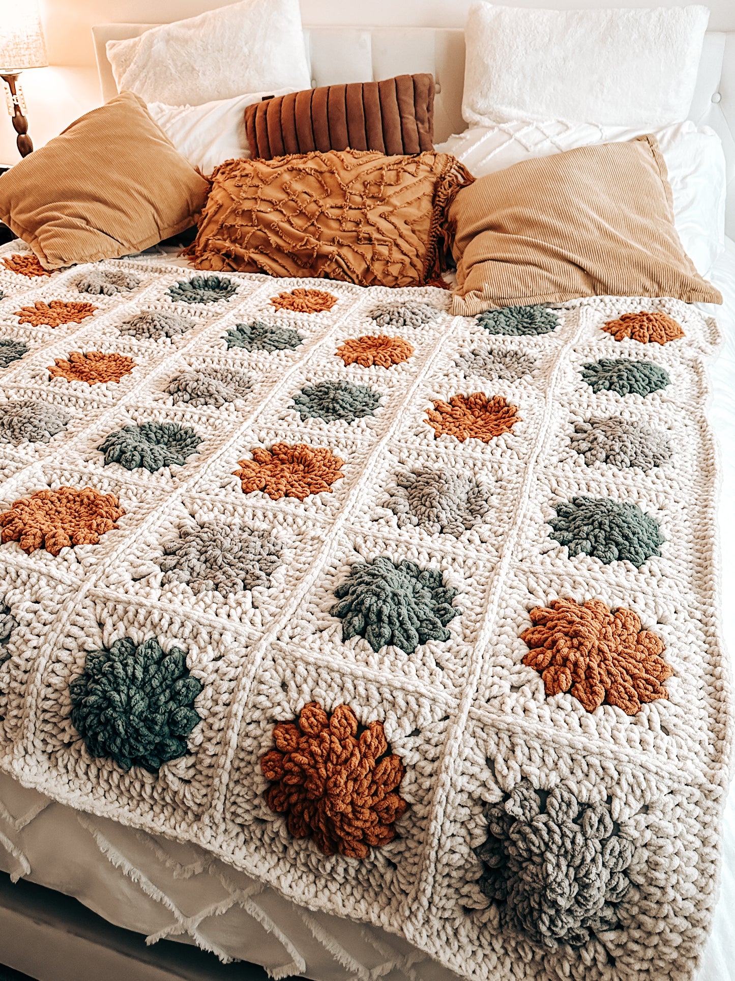 Winter Blossom Blanket - Crochet Pattern