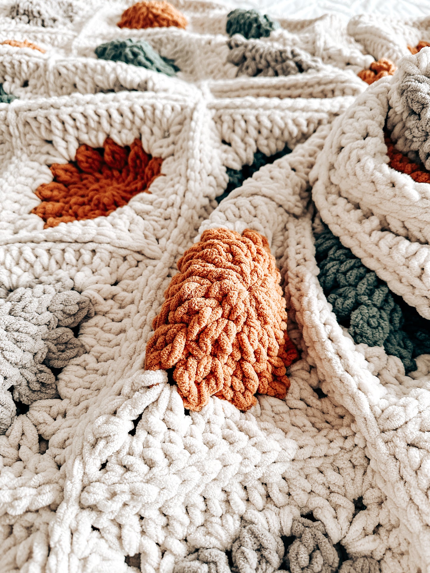 Winter Blossom Blanket - Crochet Pattern