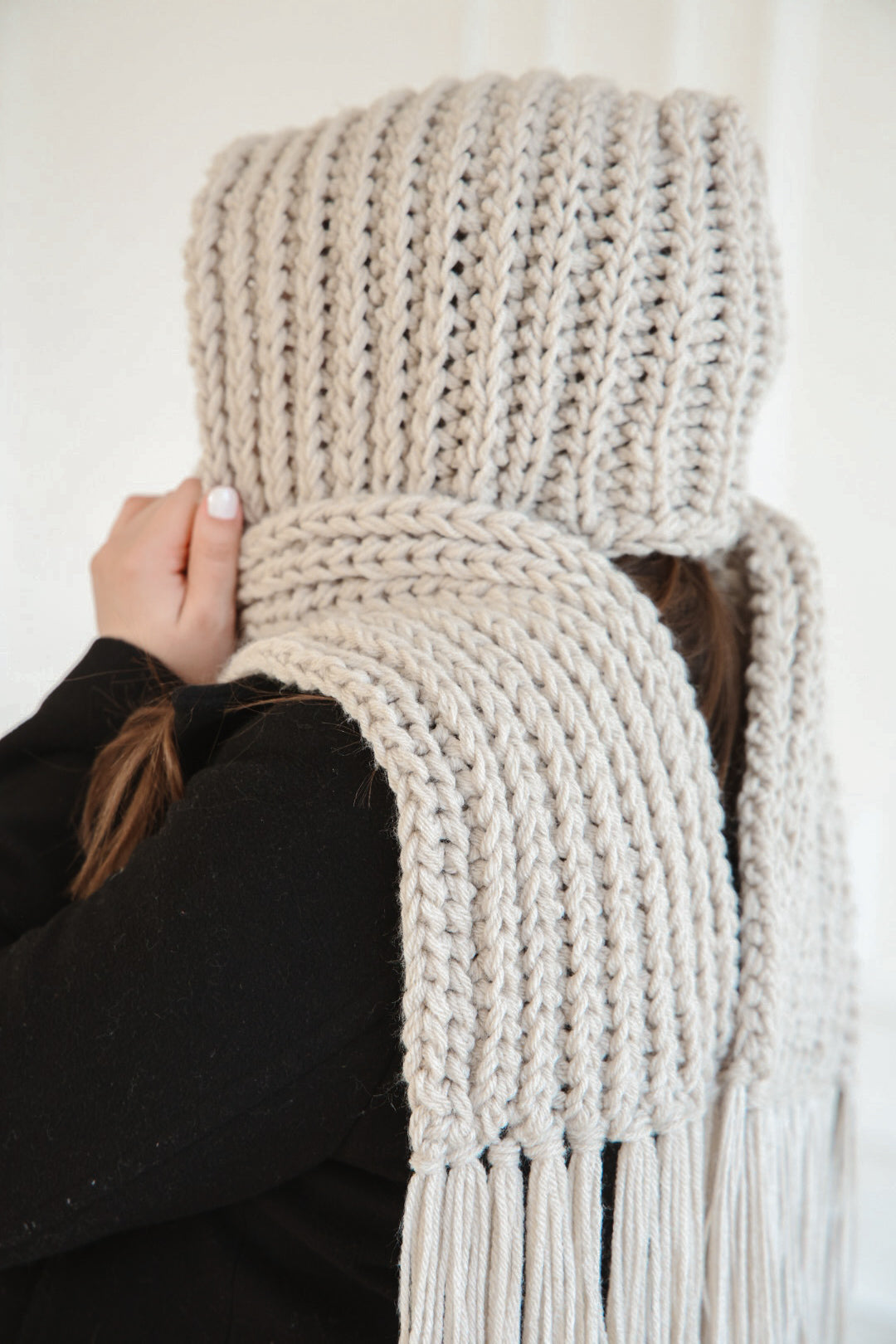 Andes Hooded Scarf – Crochet Pattern