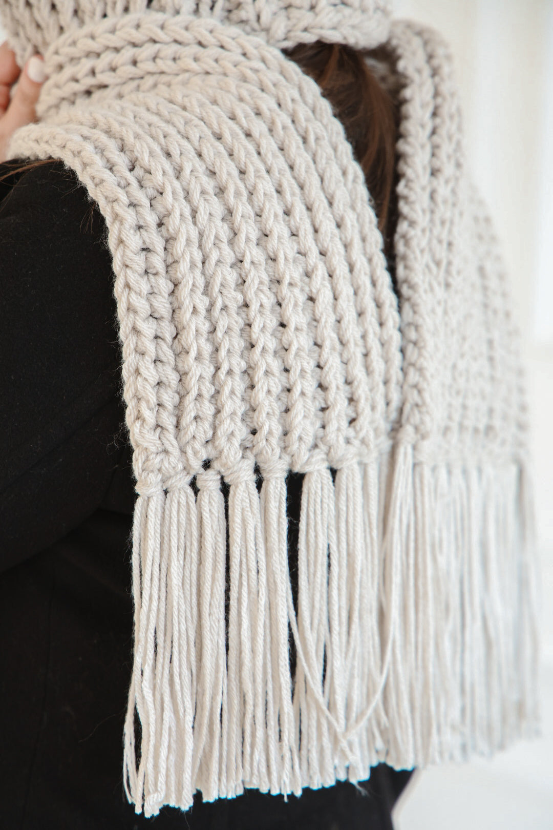 Andes Hooded Scarf – Crochet Pattern