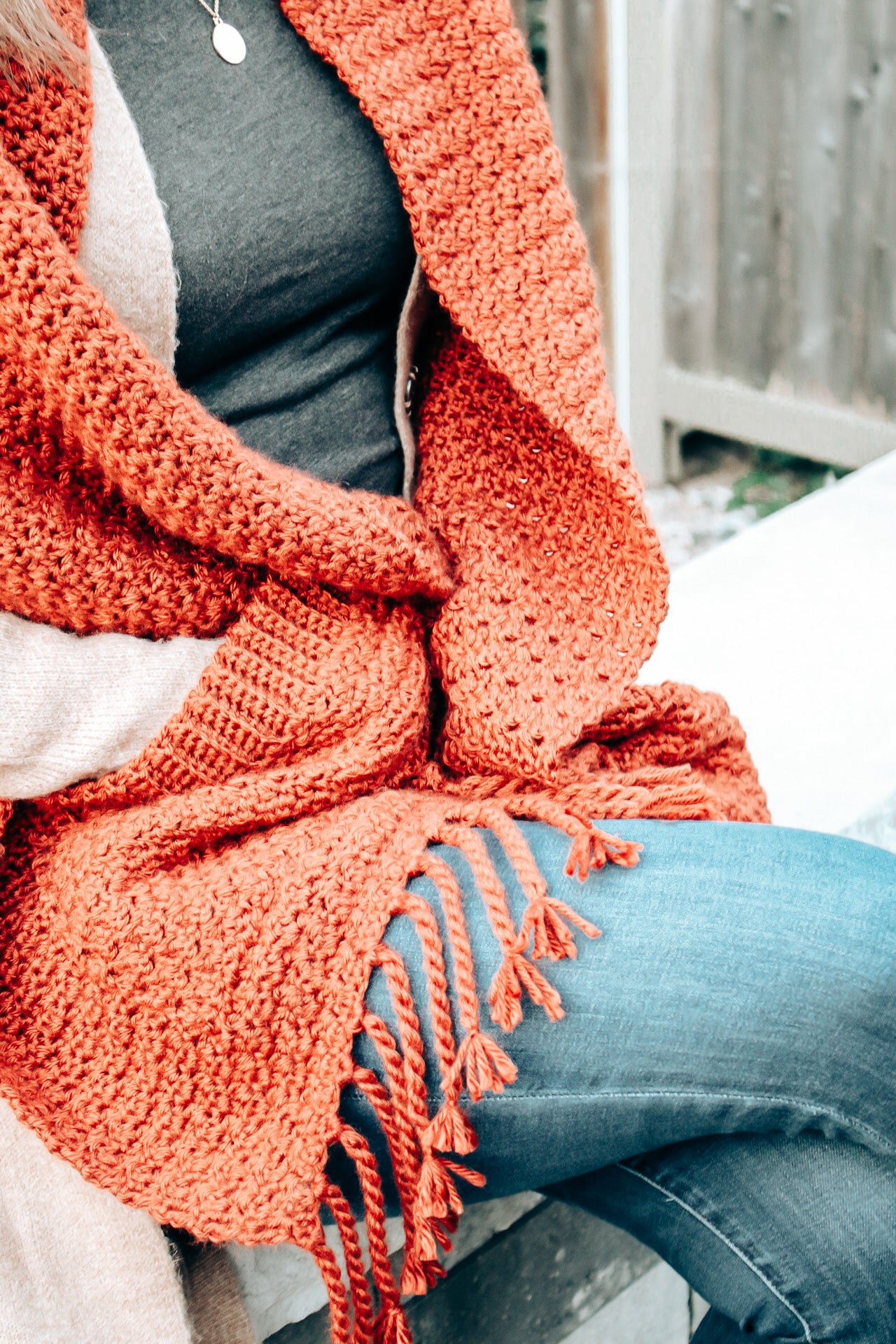 The Amber Blanket Scarf - Crochet Pattern