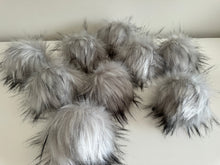 Load image into Gallery viewer, Silver Fox – Faux Fur Pompom
