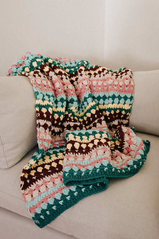 Riverbed Blanket, Bulky Version - Crochet Pattern