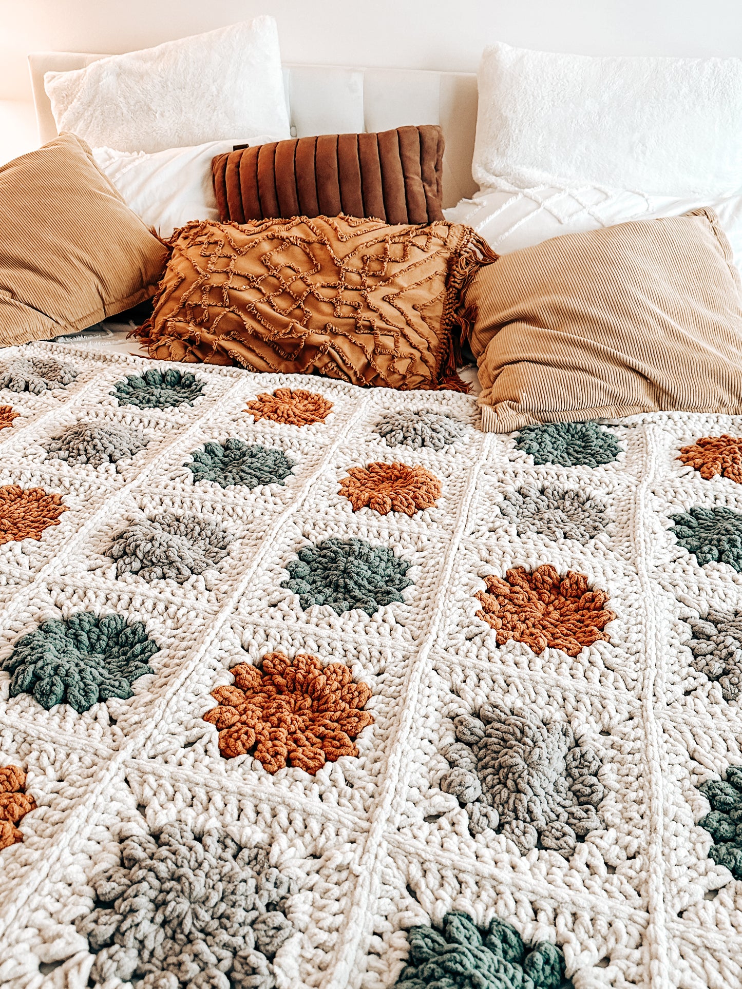 Winter Blossom Blanket - Crochet Pattern