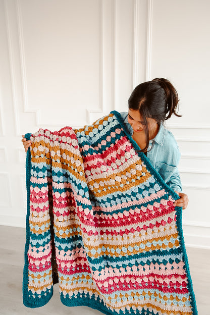 Riverbed Blanket, Chunky Version - Crochet Pattern