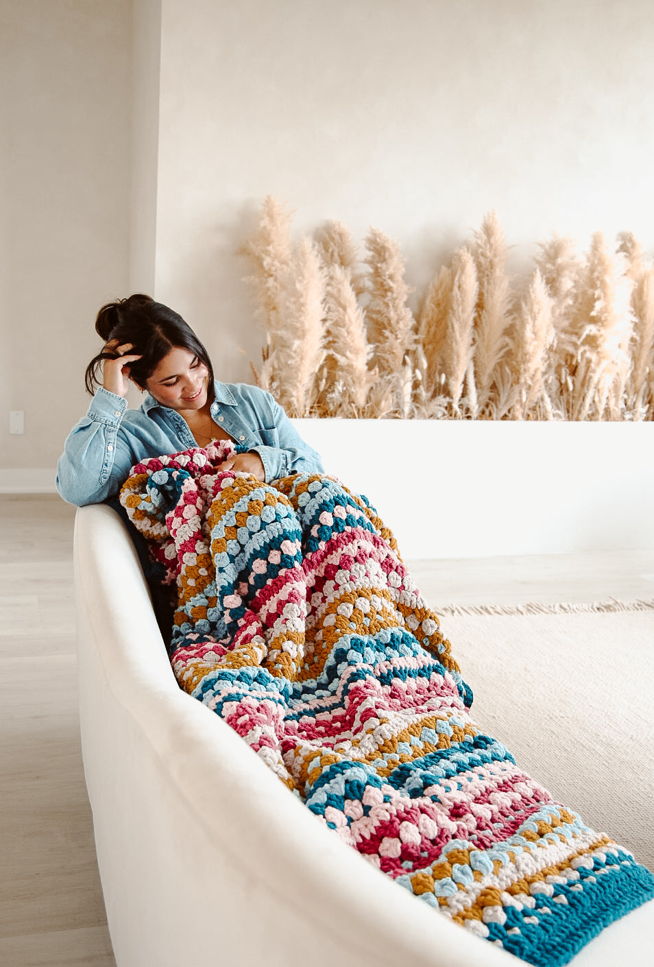 Riverbed Blanket, Chunky Version - Crochet Pattern