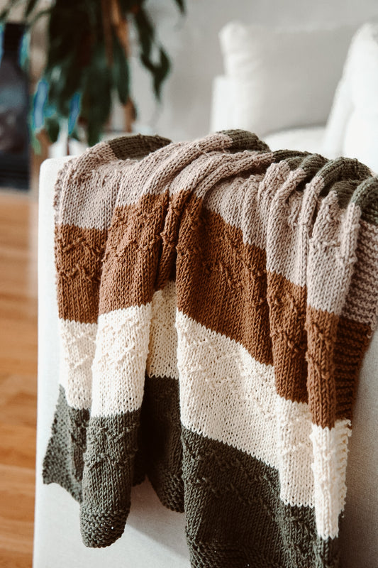 Mountain Ridge Blanket - Knitting Pattern