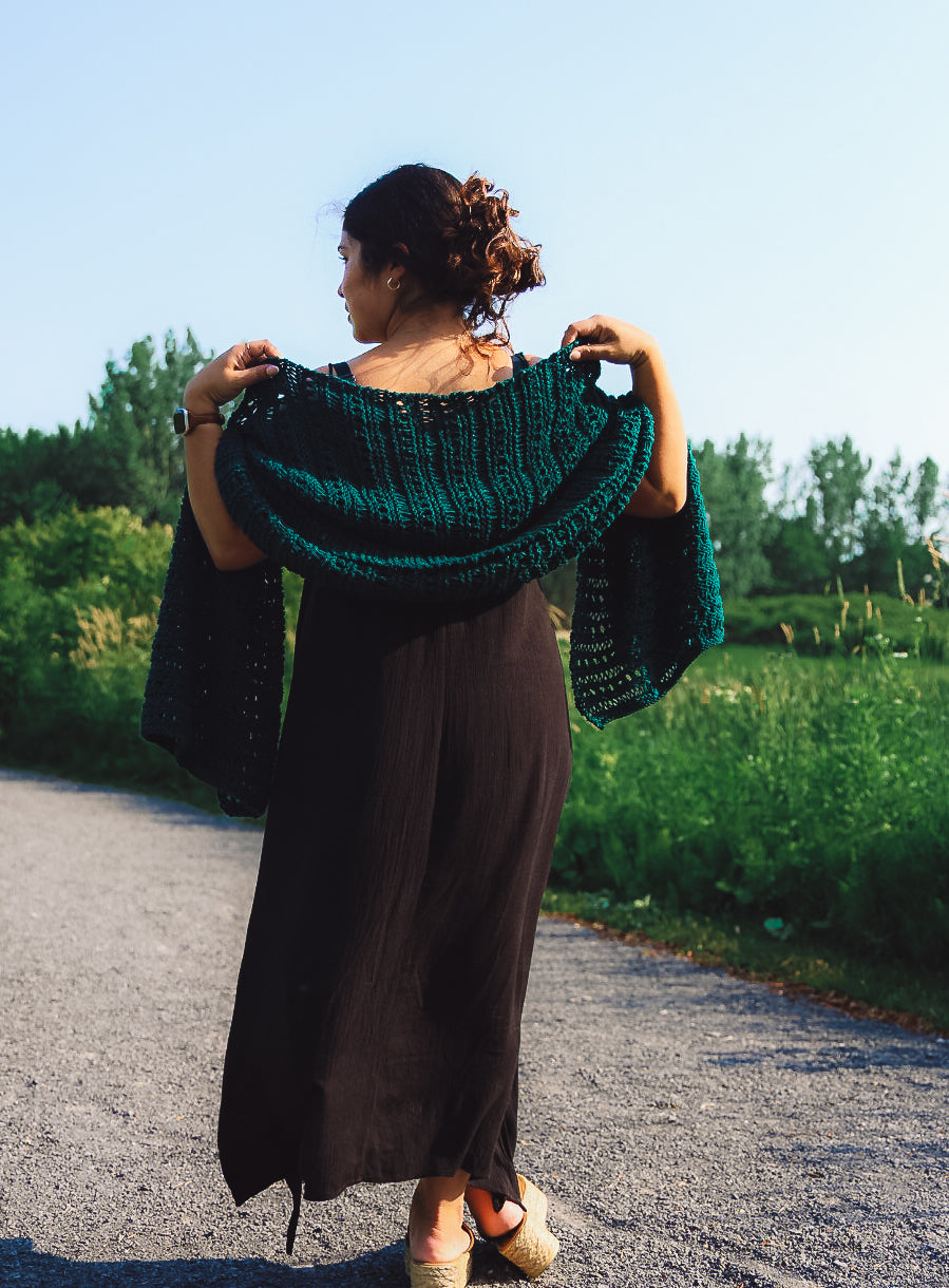 Evening Glow Wrap - Knitting Pattern