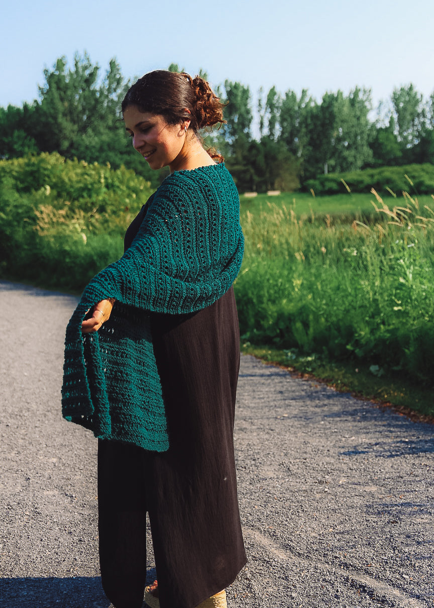 Evening Glow Wrap - Knitting Pattern