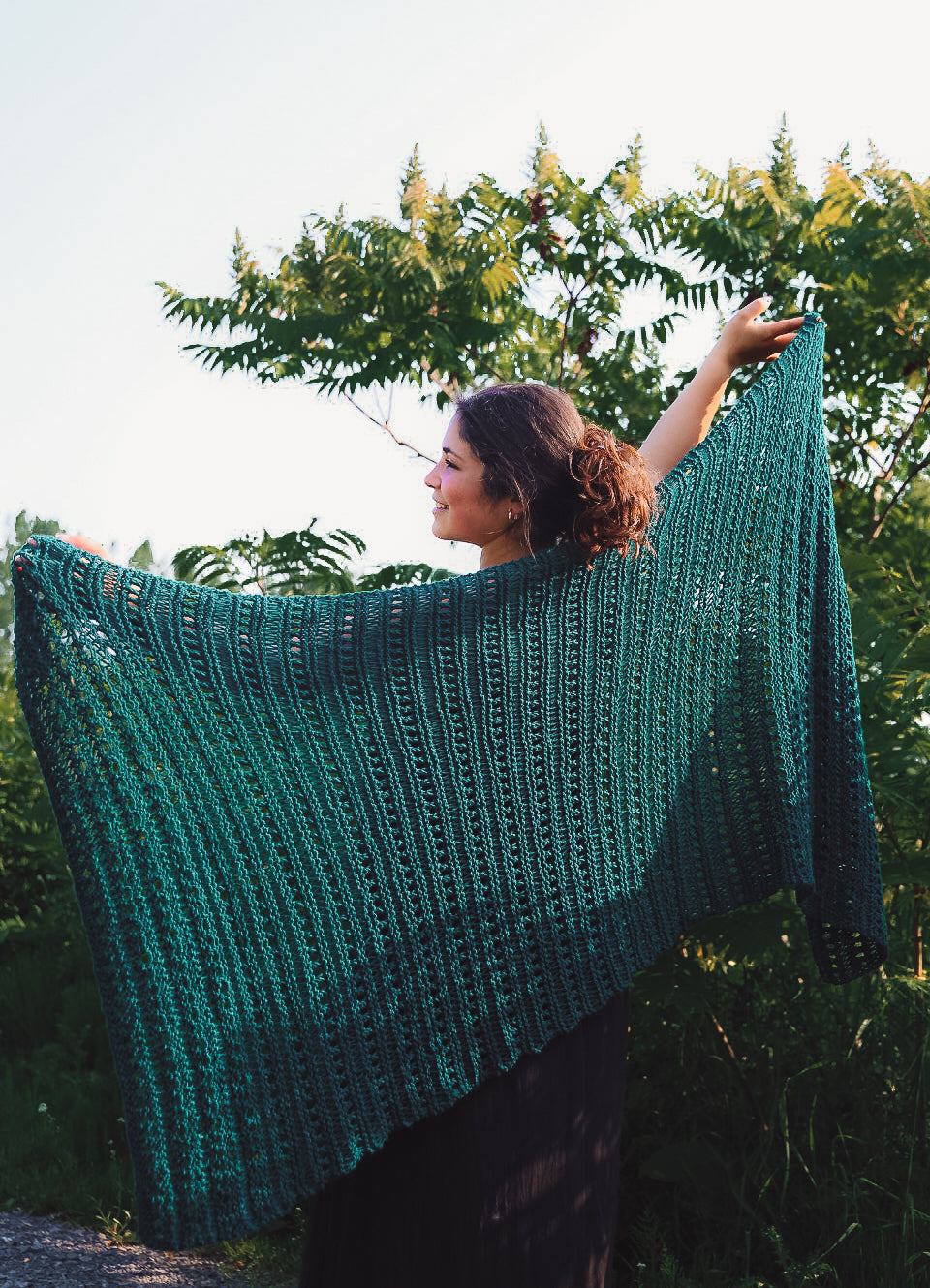 Evening Glow Wrap - Knitting Pattern