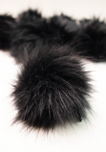 Load image into Gallery viewer, Black – Faux fur pompom
